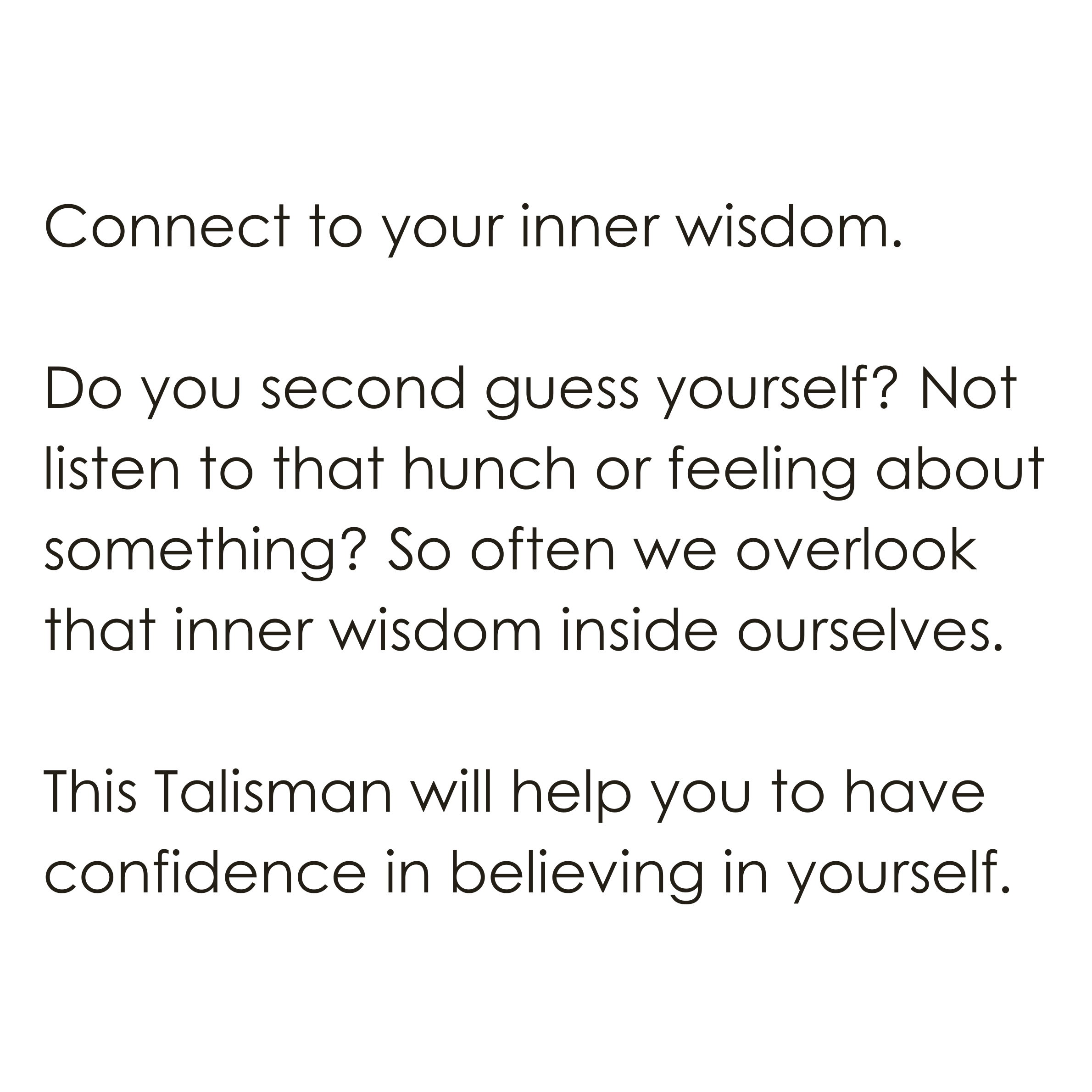 Wisdom Talisman Pendant meaning