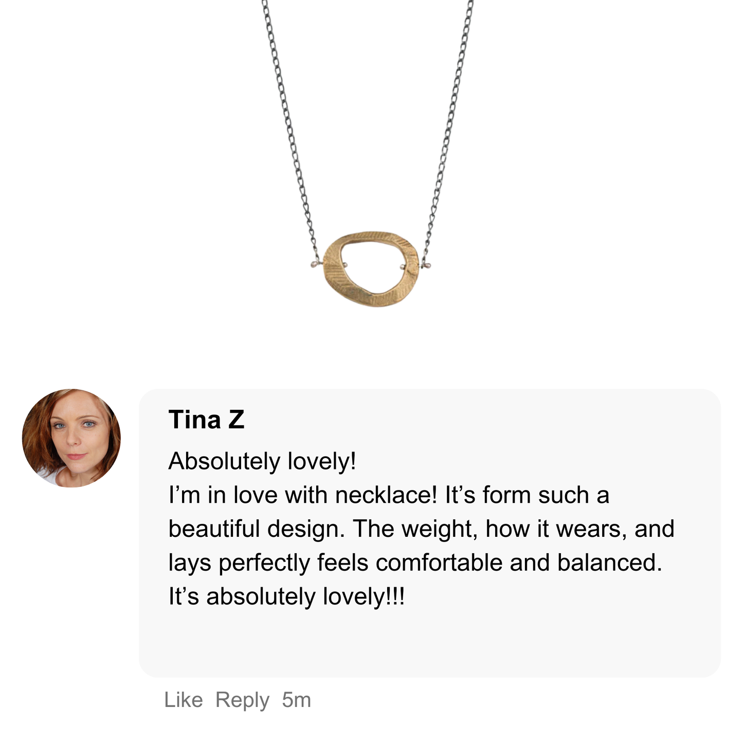 Skipping Stones Simple Necklace in Bronze