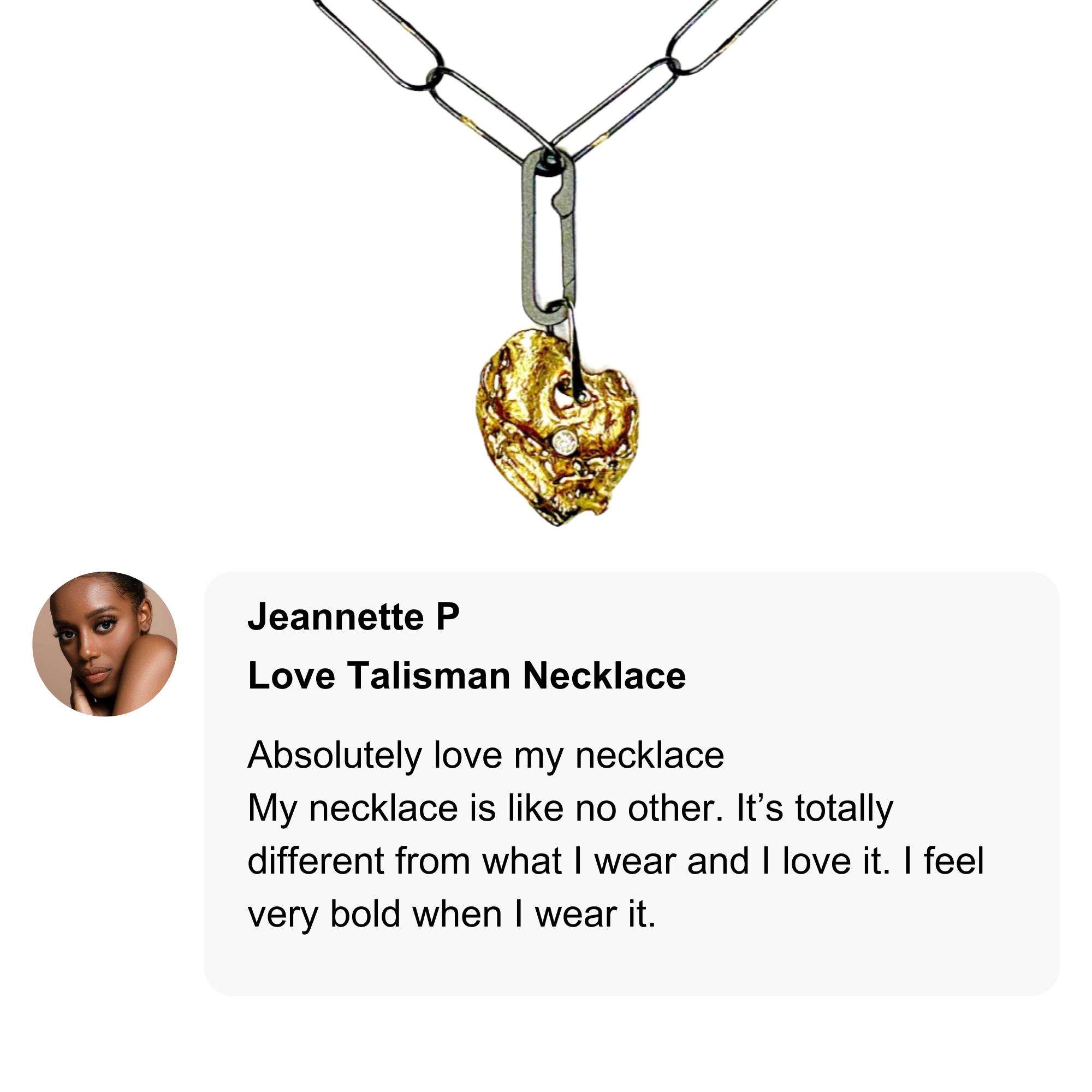 Customer Review of the love talisman necklace