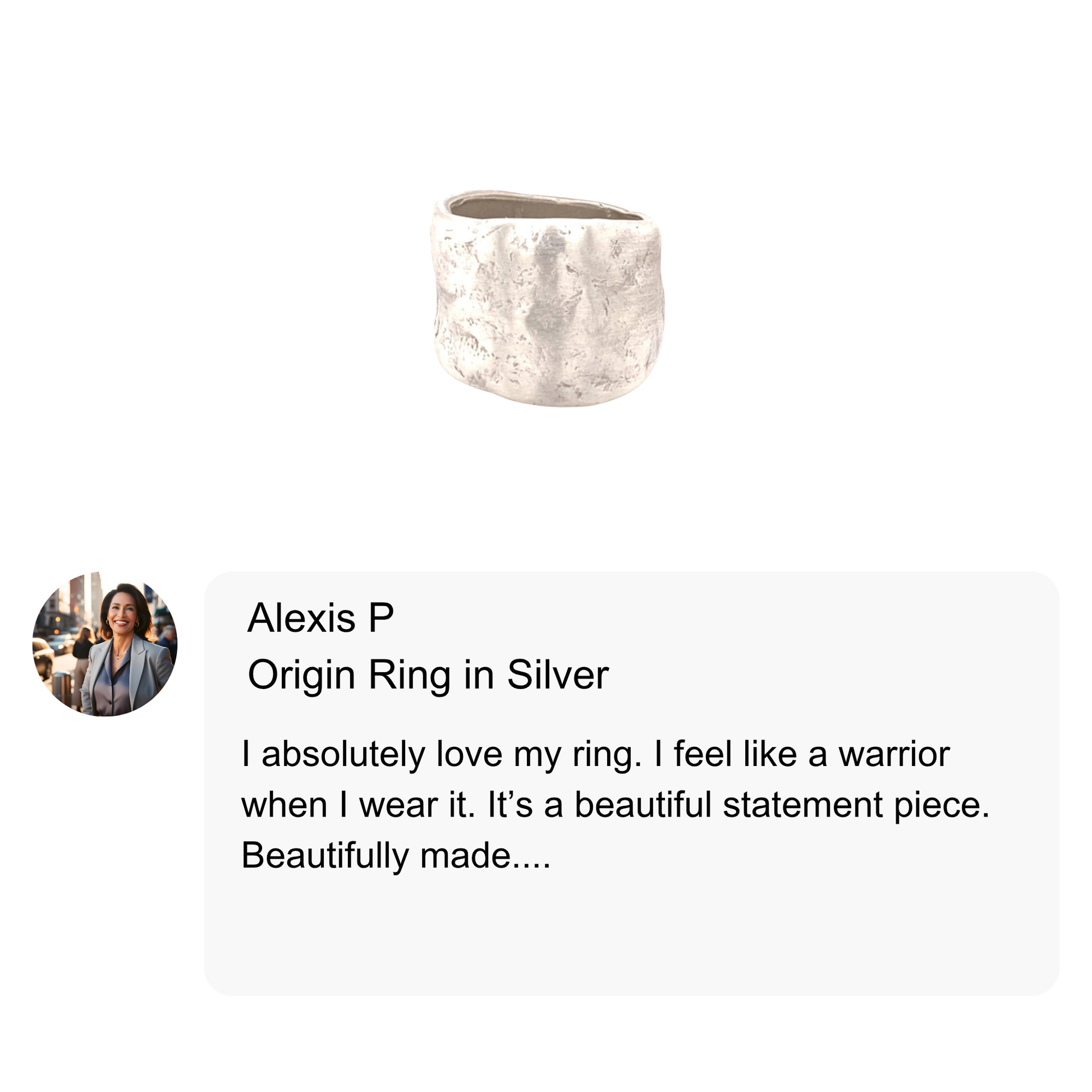 Customer Review of Origin Ring in Silver