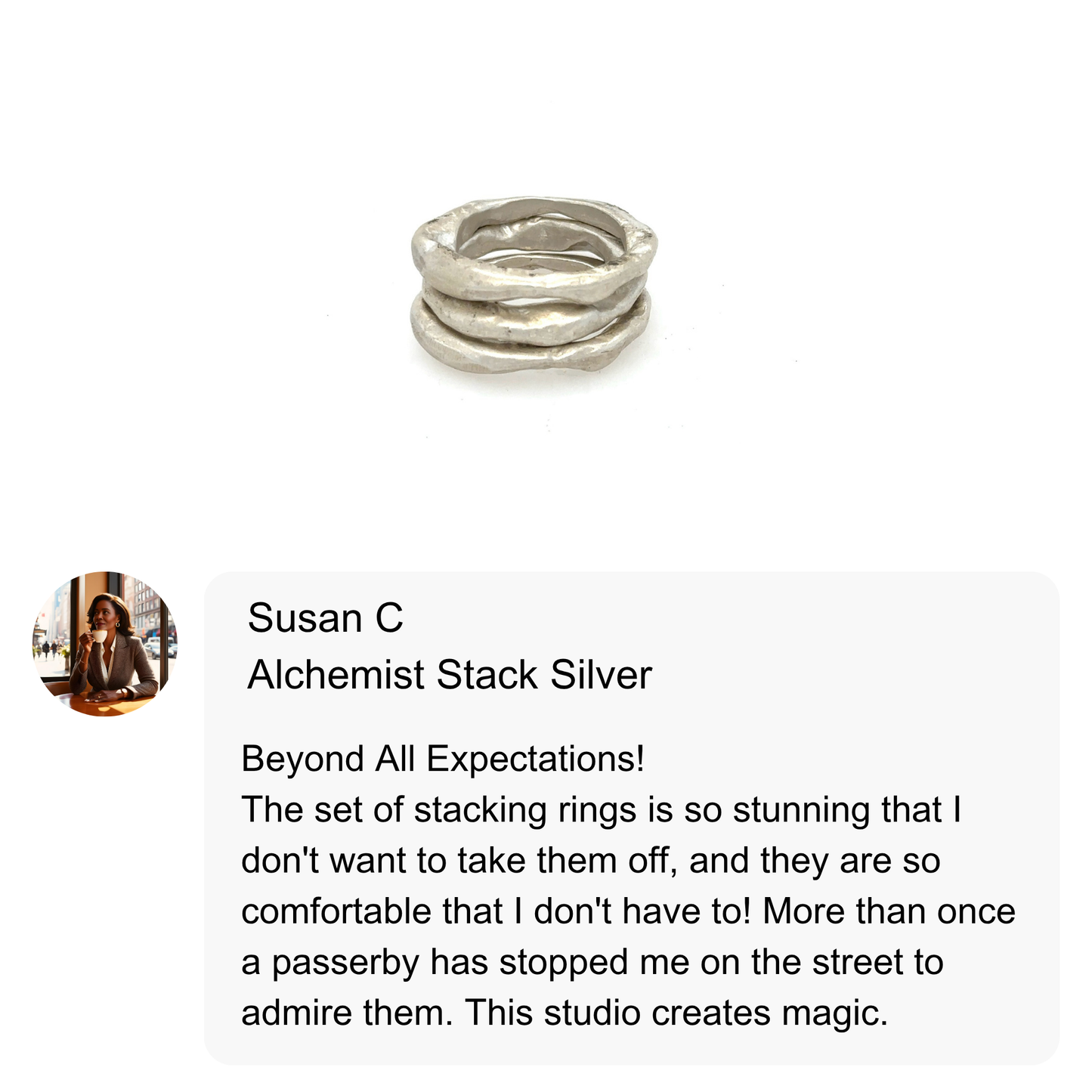 Alchemist Stacking Rings Silver