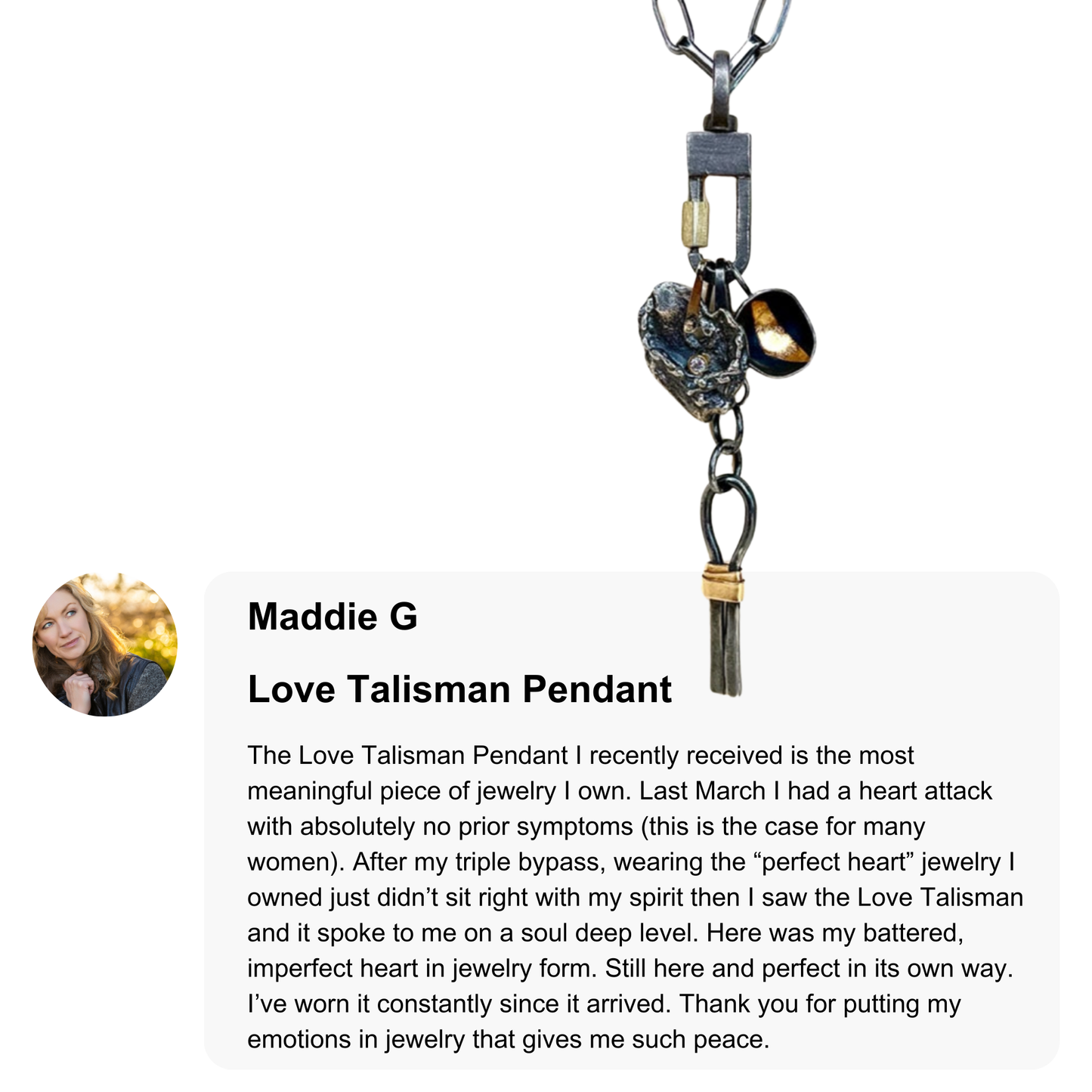 Love Talisman Pendant in Silver