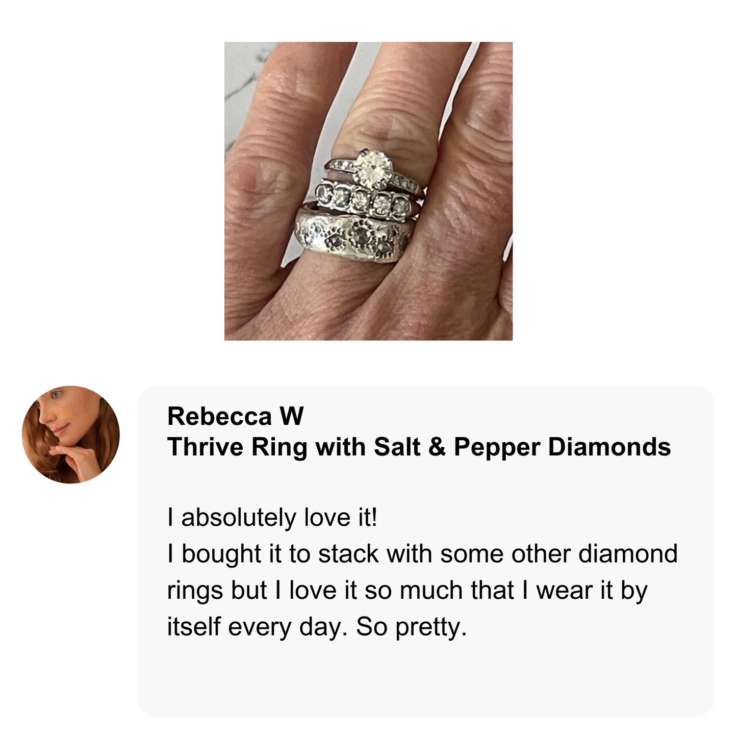 Thrive Ring with Salt & Pepper Diamonds