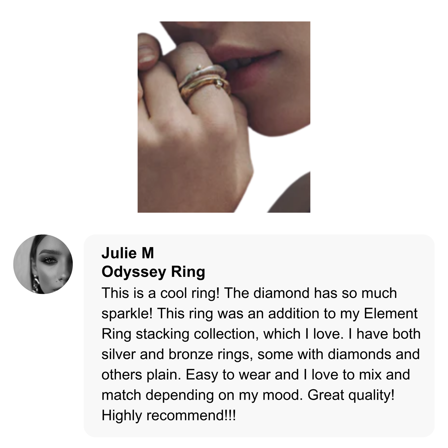 Odyssey Ring in Silver with White Diamond