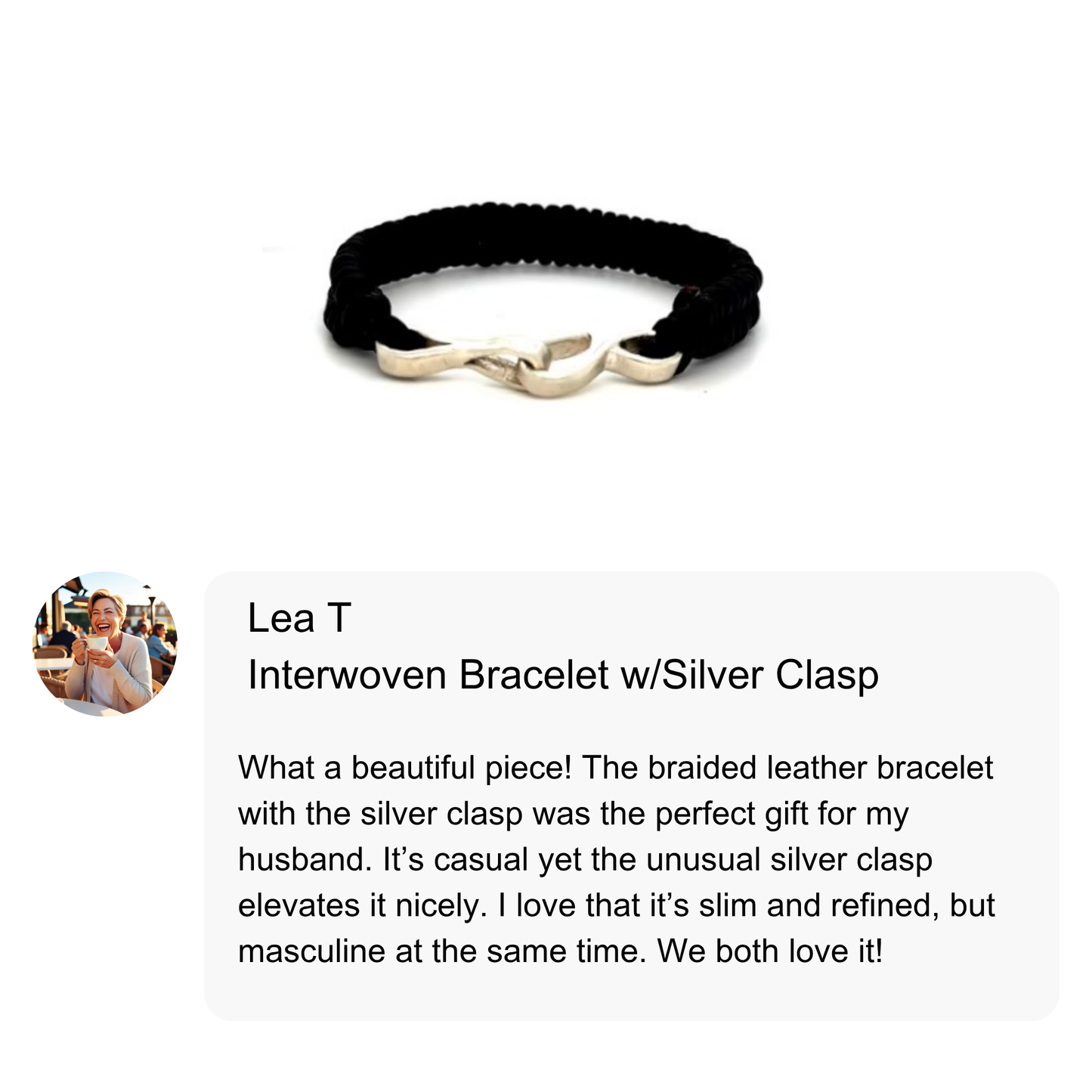 Customer Review of the Interwoven Bracelet with Silver Clasp