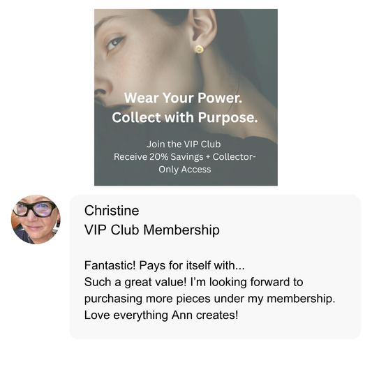 Advertisement for a VIP club membership with a woman's face and promotional text.