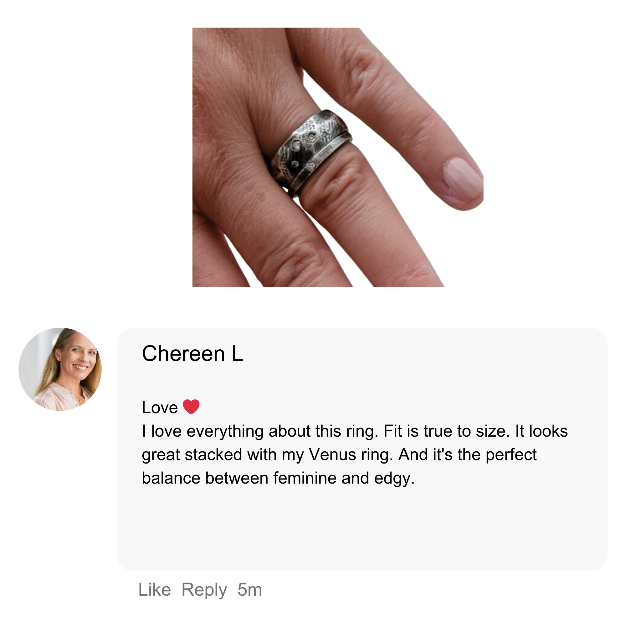 Customer Review of the Venus Ring with Diamonds