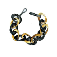 Mixed Metal Small Link Chain Bracelet