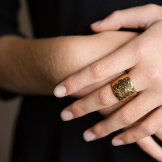 The Origin Ring in Bronze on Model