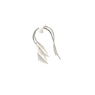 Echo Earrings in Silver Side View 2
