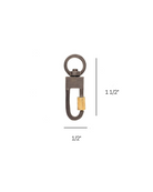 The Lock Connector is made of solid sterling silver with a 18k gold-plated screw closure and is made to swivel so your Talisman Pendants will move with your body.