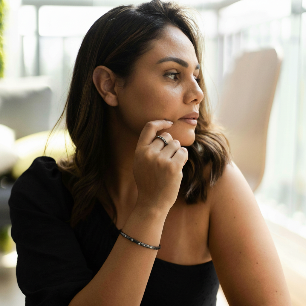 Divine Light Cuff + Mystic Radiance Ring on Model