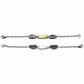 Mixed Metal Bracelet and Mixed Metal Bracelet in silver shown side by side
