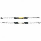 Mixed Metal Bracelet and Mixed Metal Bracelet in silver shown side by side