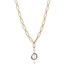 The Celestial Orbit Necklace with 14k gold plate chain links represent the structured path of the sun and captures the moon's intuitive rhythm. While the moonstones in this piece do more than catch the light – they actively work to balance your emotional body. 