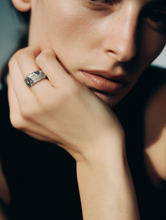 Solar Terrain Ring in Bronze