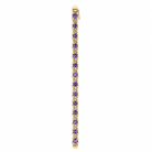 Length view of Amethyst and Gold Bracelet from the Chikahisa Ancestor Collection 
