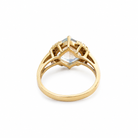 Back side of Blue Topaz with Diamonds Ring from Chikahisa Ancestor Collection