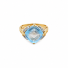 Blue Topaz with Diamonds Ring from Chikahisa Ancestor Collection 