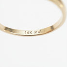 Markings on the inside of the band of the diamond and ruby ring from the Chikahisa Ancestor Collection 