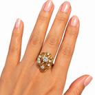 Gold & Diamond Ring from Chikahisa Ancestor Collection shown on hand