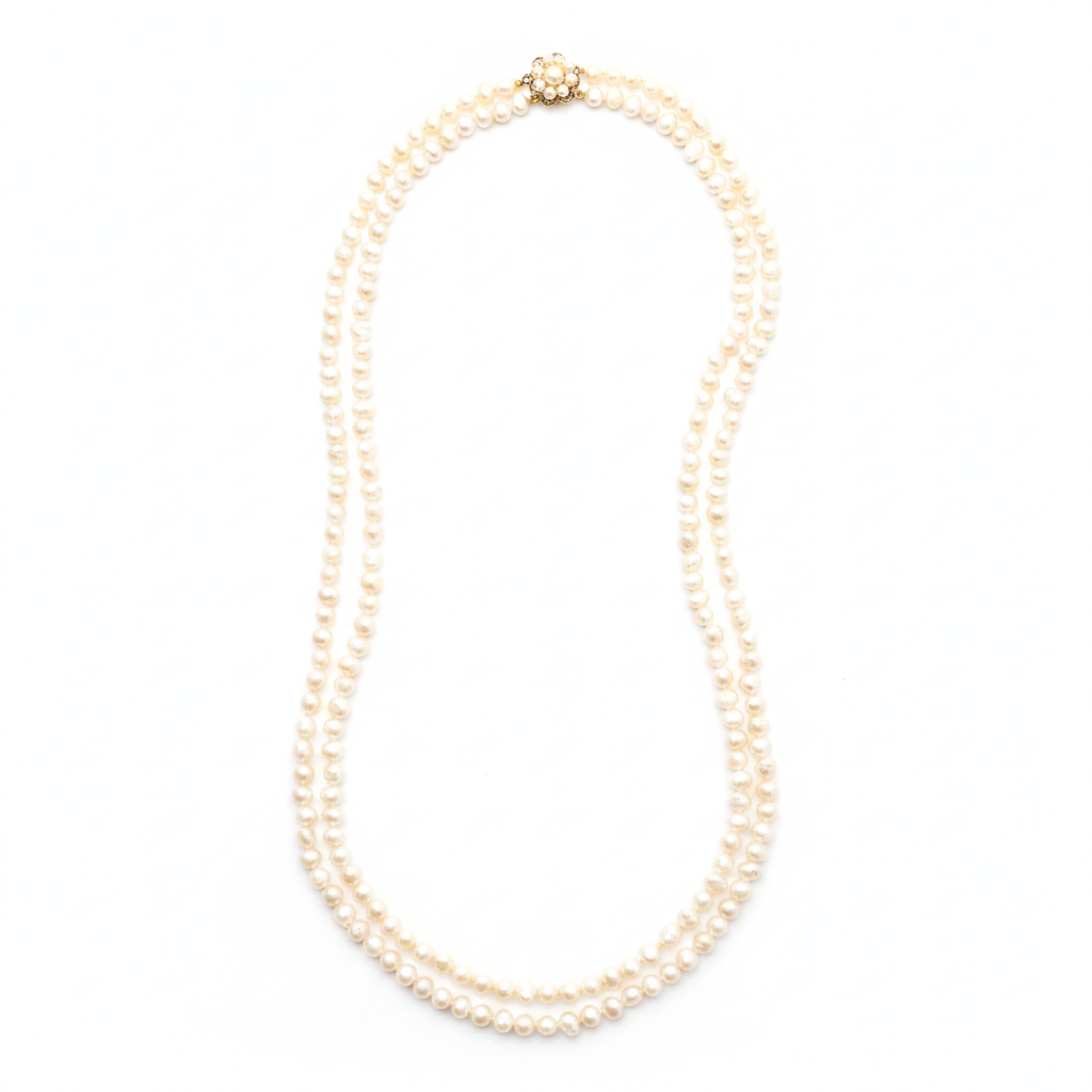 Double Strand Pearl Necklace from the Chikahisa Ancestor Collection 