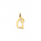 Back side of the Gold "D" Initial Pendant from the Chikahisa Ancestor Collection 