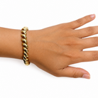 Gold Rope Bracelet from Chikahisa Ancestor Collection on a person