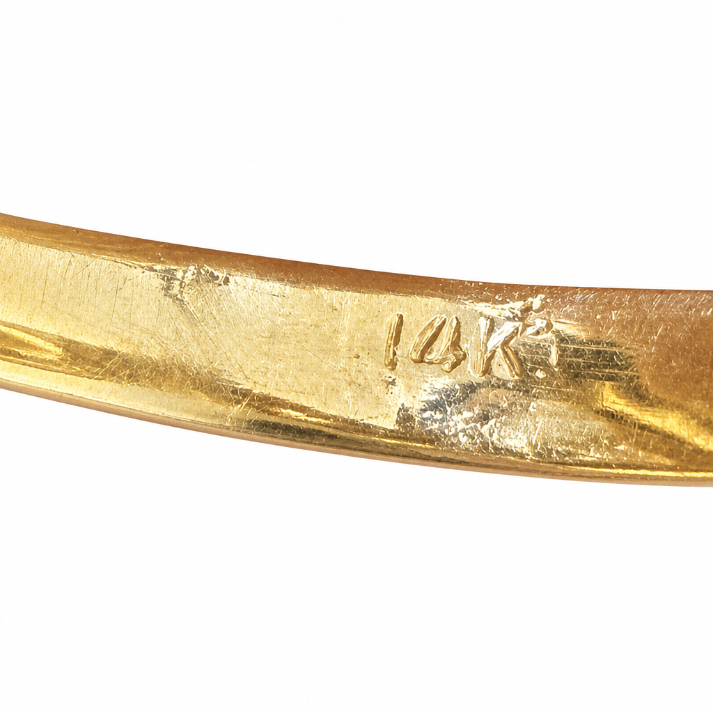 Gold Mark on Pearl and Gold Swirl Ring from Chikahisa Ancestor Collection 