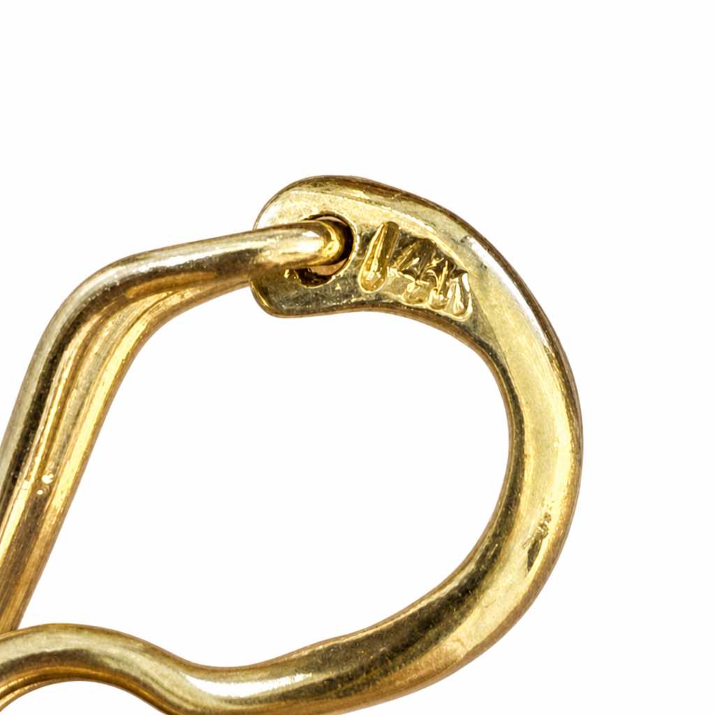 Gold marking on the Gold and Pearl Pendant from Chikahisa Ancestor Collection 
