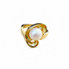 Pearl and Gold Swirl Ring from Chikahisa Ancestor Collection 