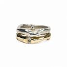 Becoming Ring Stack with Silver Odyssey and Bronze Channel Ring 