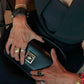 Five Elements Bronze Ring with Black Diamonds