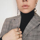 Mystic Statement Drop Earrings in Bronze on a person 