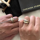 The Channel Ring and Odyssey Ring in both variations on couples hands