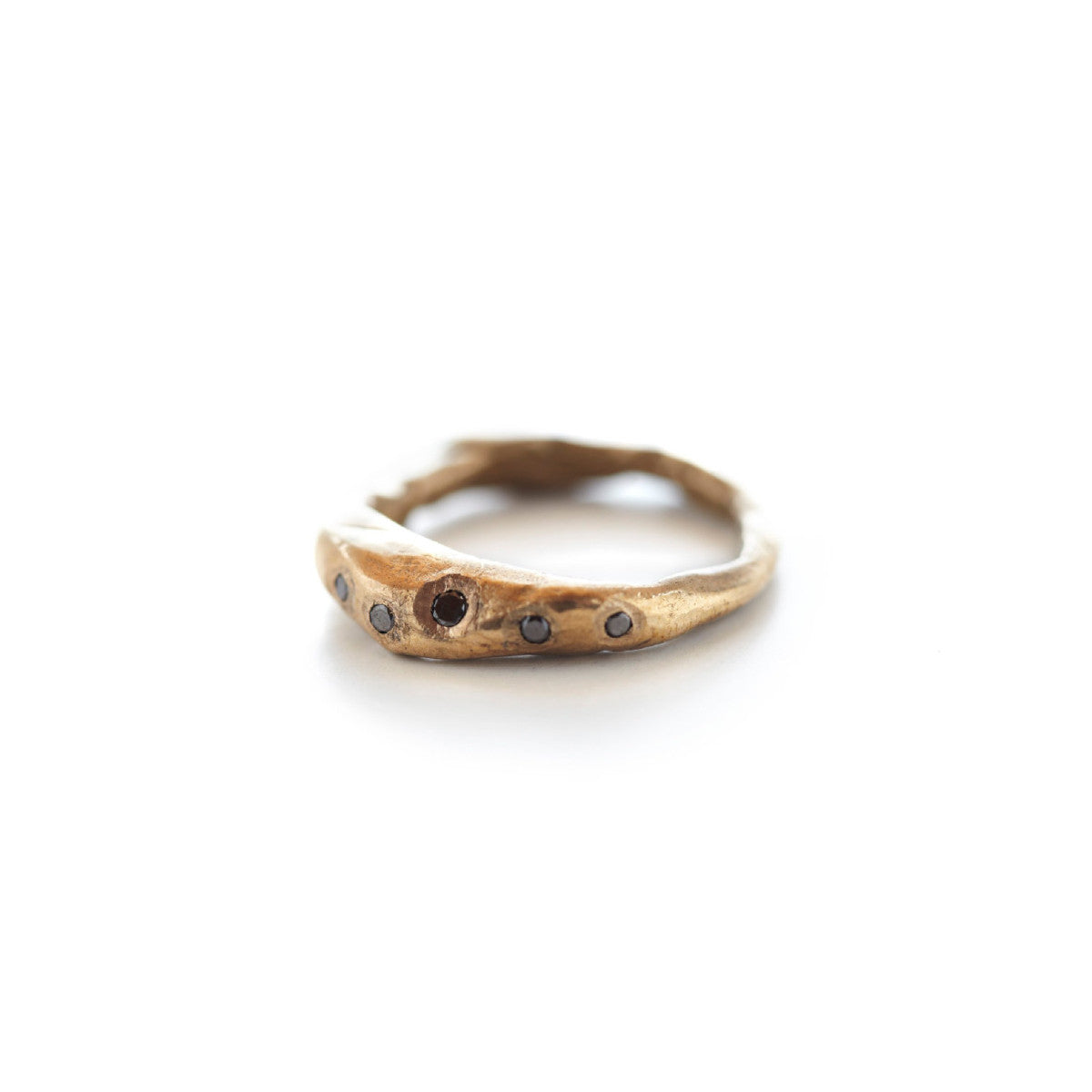 Constellation Ring in Bronze with Black diamonds 