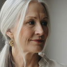The Forage Earrings from the Hive Collection on a Model