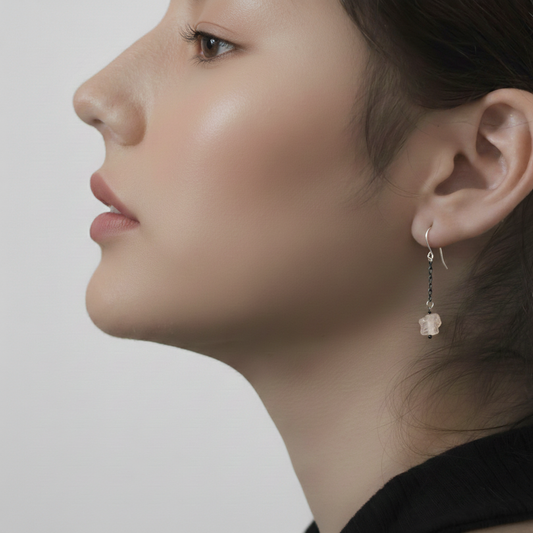 Fracture Earrings on model