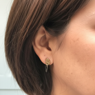 Stone Stud with Chain in Bronze on a person 