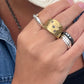 Deep Mystic Ring with Diamonds