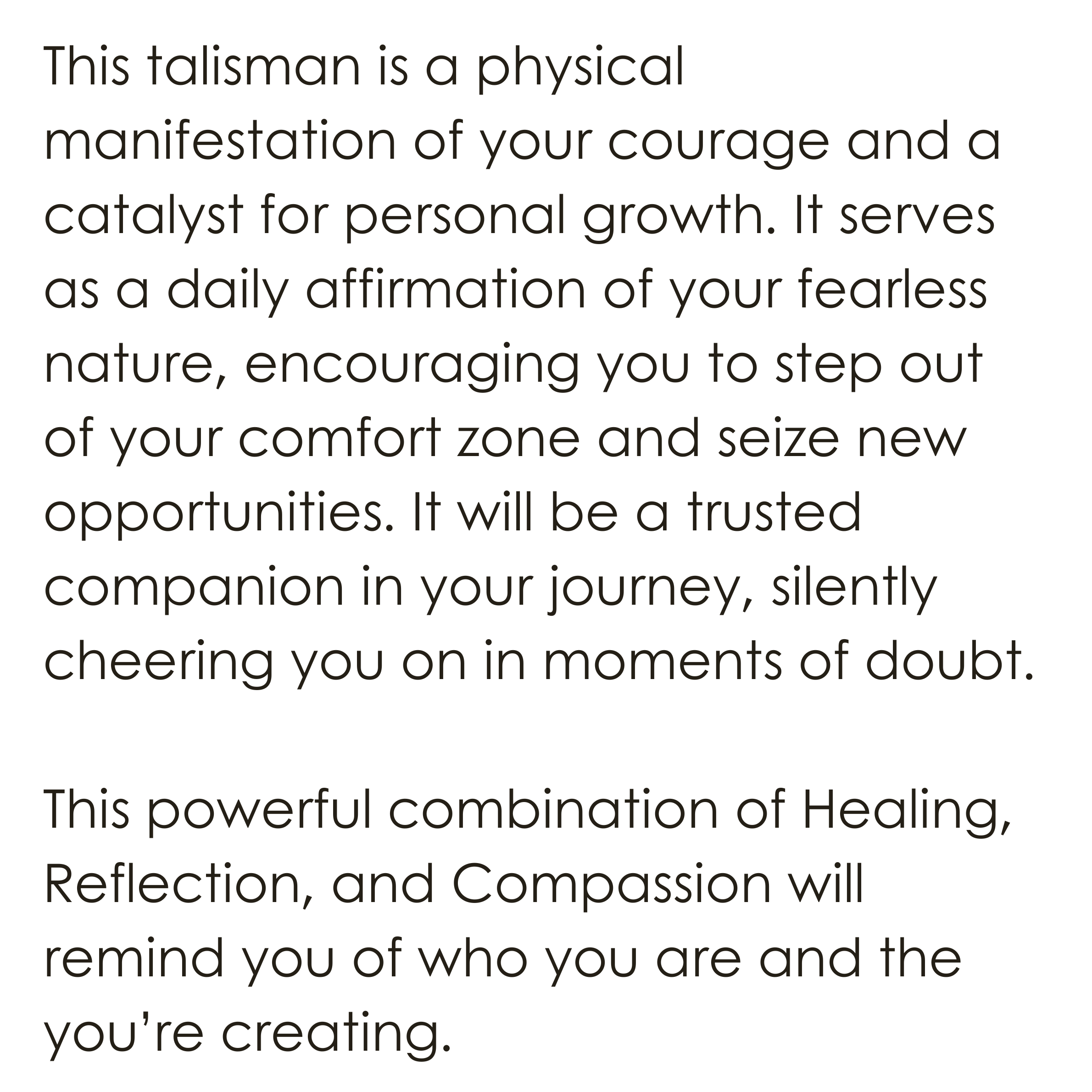 Fearless Talisman Necklace meaning