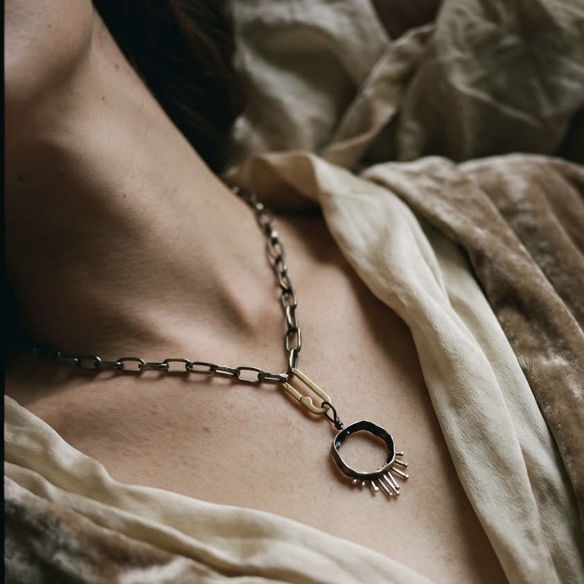 Healing Talisman Necklace on Model