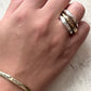 There's an ease you feel when you put on the Alchemist Ring Stack. It's like putting on the jeans you've had forever & will never part with. Each Ring is meticulously crafted with wabi-sabi intention, using only the finest precious metals. We use the ancient lost wax casting technique imbuing it with its own character and soulful imperfections that make it truly one of a kind. 
