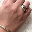 Alchemist Stacking Rings Combination 2 shown on hand 