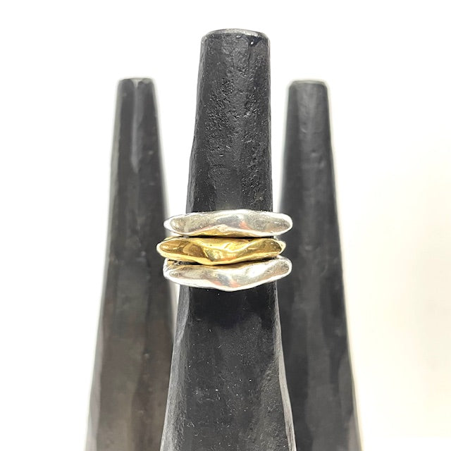 There's an ease you feel when you put on the Alchemist Ring Stack. It's like putting on the jeans you've had forever & will never part with. Each Ring is meticulously crafted with wabi-sabi intention, using only the finest precious metals. We use the ancient lost wax casting technique imbuing it with its own character and soulful imperfections that make it truly one of a kind. 