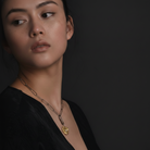 Love Talisman Necklace on model 