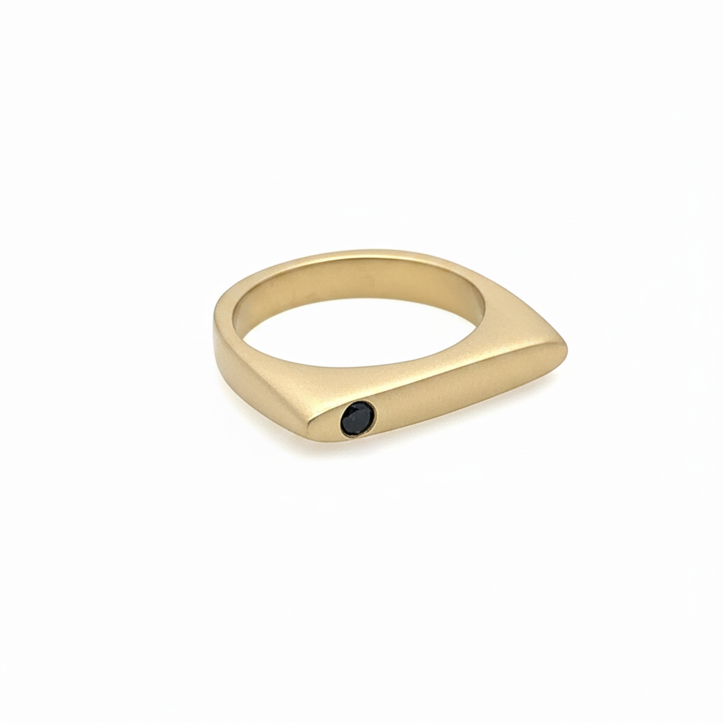 Side view of Lunar Eclipse Ring in Bronze 