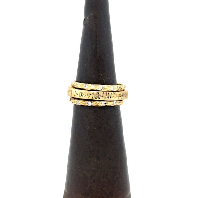 Mushin and Kinstugi Rings on Ring Stand