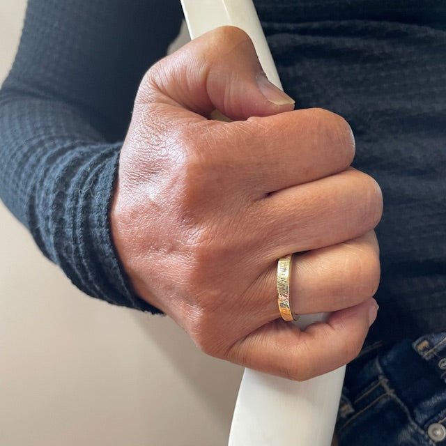Kintsugi Ring on person 
