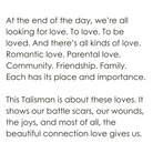 The inspiration for the Love Talisman pendant